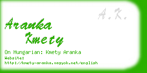 aranka kmety business card